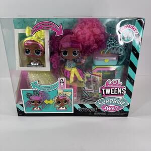 LOL Surprise Tweens Surprise Swap Curls-2-Crimps Cora Doll 20 Surprises New